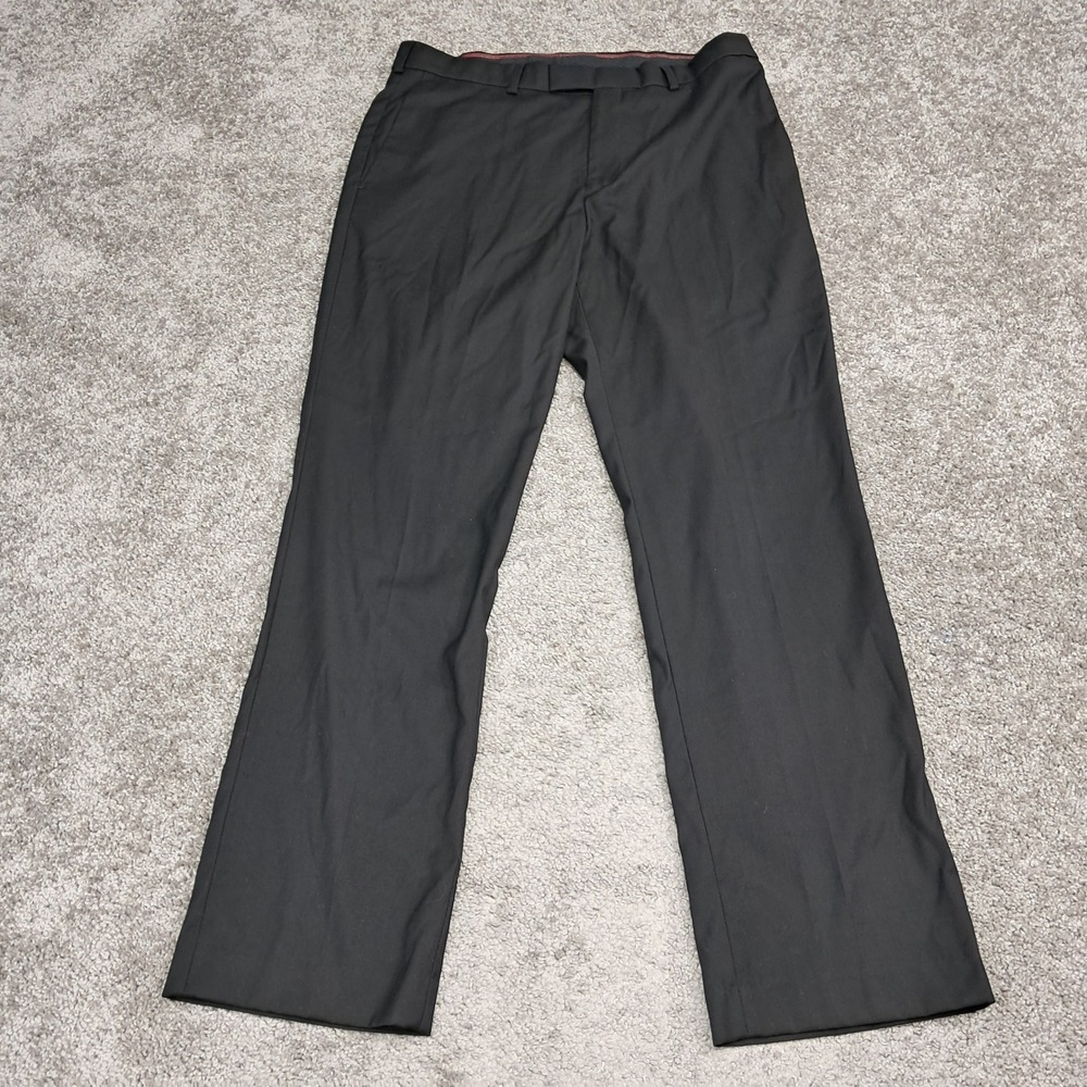 AXIST City Pant Mens 34x32‎ Black Flat Front Stretch Dress Slacks Trousers
